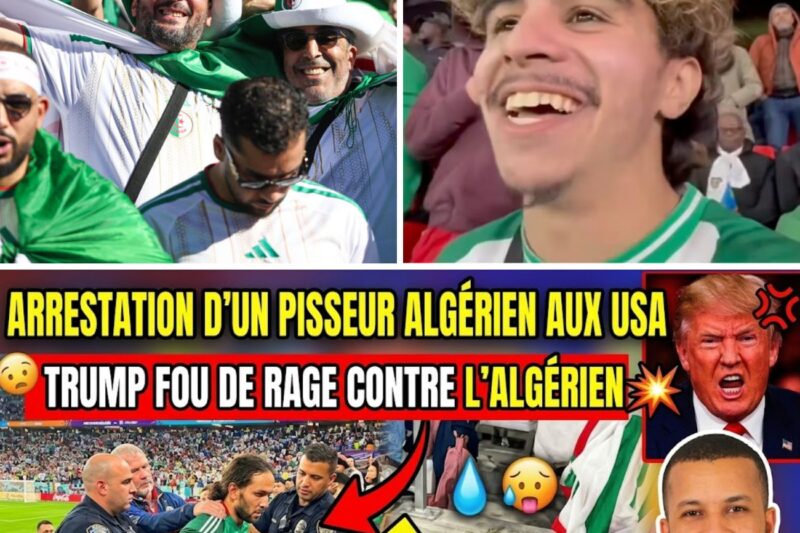 Un supporter algérien a été arrêté aux États-Unis pour avoir uriné dans les tribunes d’un stade.  Trump va leur donner une leçon.