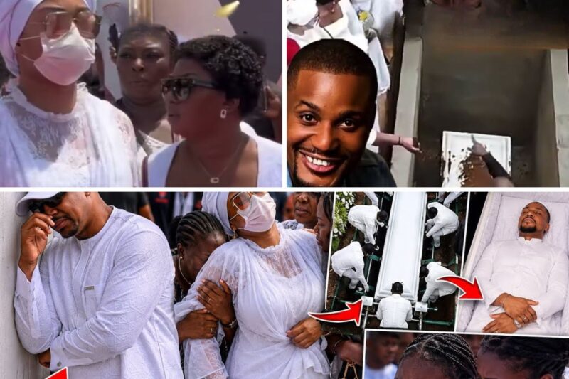 “IK Ogbonna s’effondre en larmes aux funérailles d’Alex Ekubo — la scène bouleversante où sa veuve perd totalement le contrôle choque tout le Nigeria”