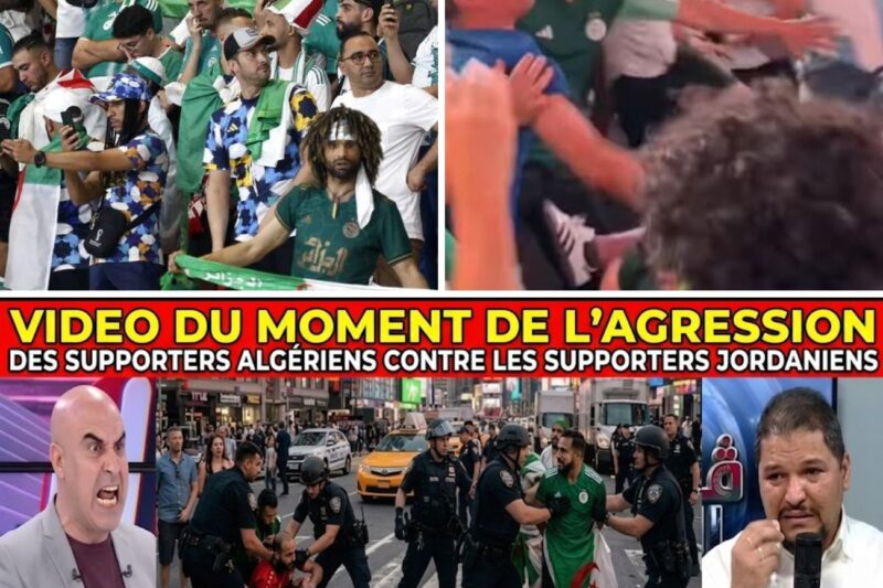 Une vidéo montre une violente agression de supporters algériens contre des supporters jordaniens, et les médias algériens hurlent et pleurent ; ils sont devenus la risée de tous.